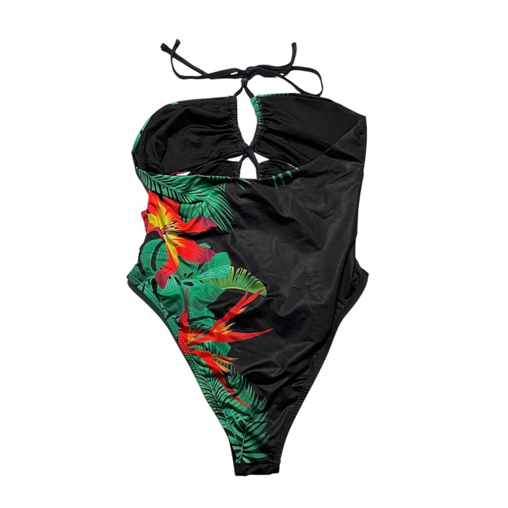 Frederick's of Hollywood Cabarita One-Piece Swimsuit Paradise Print Size 1X/2X